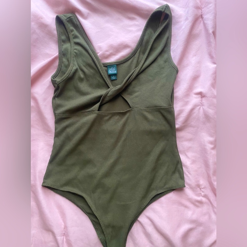 Women's Twist-Front Cut Out Tank Bodysuit - Wild Fable™